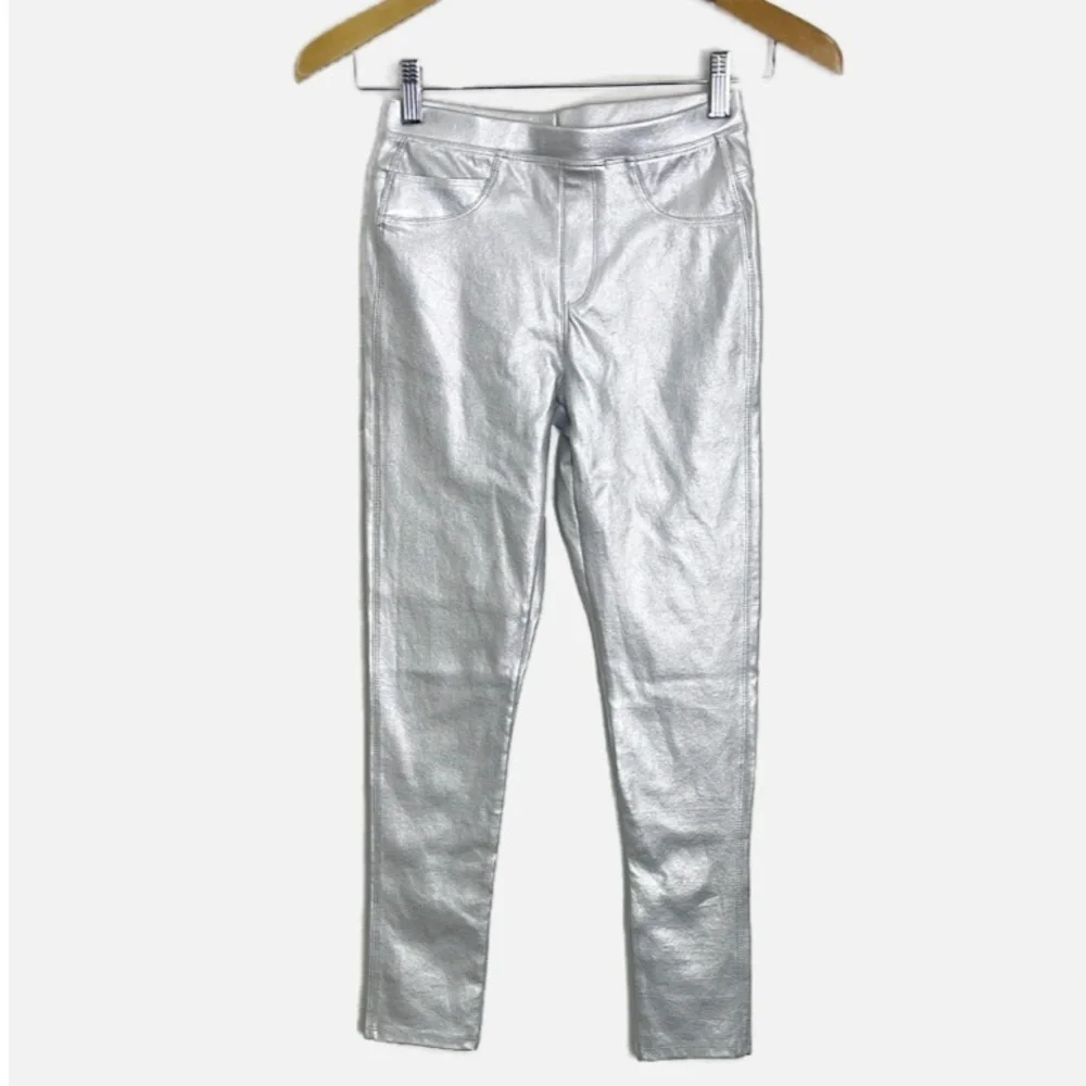 Zara Kids Metallic silver jeggings 11-12 NWT